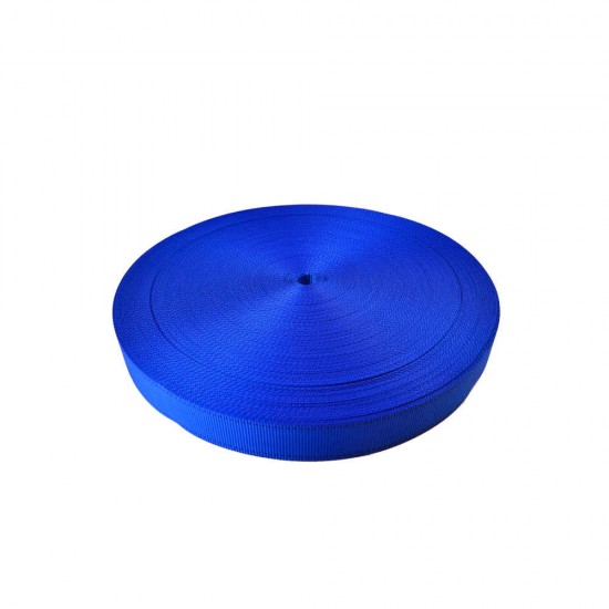 Blue Polyester Webbing 100m Roll (SC88 Blue) Blue Polyester Webbing 100m Roll (SC88 Blue)
