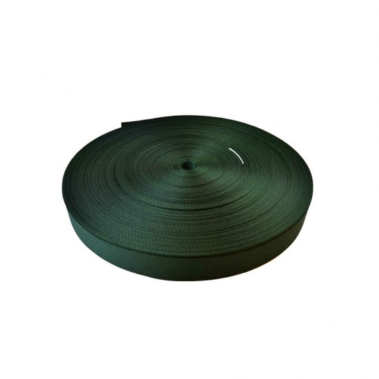 Dark Green Polyester Webbing 100m Roll (SC88 Dark Green) Dark Green Polyester Webbing 100m Roll (SC88 Dark Green)