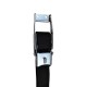 Stainless Steel Over Centre Locking Curtain Side Buckle - Black Tab - Assembly Stainless Steel Over Centre Locking Curtain Side Buckle - Black Tab - Assembly