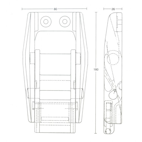 EUROBUCKLE Non-Locking Curtain Side Buckle Assembly EUROBUCKLE Non-Locking Curtain Side Buckle Assembly