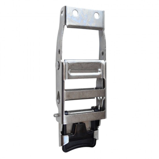 Stainless Steel Over Centre Locking Curtain Side Buckle - Black Tab Stainless Steel Over Centre Locking Curtain Side Buckle - Black Tab