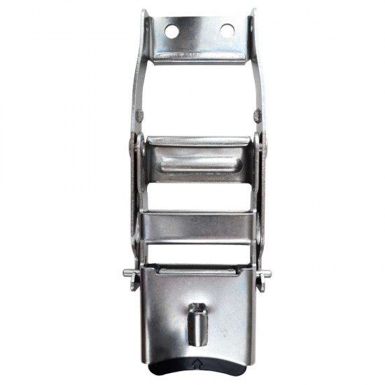 Stainless Steel Over Centre Locking Curtain Side Buckle - Black Tab Stainless Steel Over Centre Locking Curtain Side Buckle - Black Tab